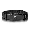 ZKXXJ 12 Constellation Taurus Bracelets for Men Women,Adjustable Stainless Steel Horoscope Zodiac Cuff Bracelet Birthday Jewelry Gifts for Him Her view 1