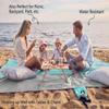 WEKAPO Beach Blanket - Sandproof Waterproof Extra Large Beach Mat | Oversized Sand-Free Lightweight Quick-Drying | Beach Vacation Essentials with Stakes & Corner Pockets (Grey, 9x10 FT) view 4