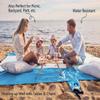 WEKAPO Beach Blanket - Sandproof Waterproof Extra Large Beach Mat | Oversized Sand-Free Lightweight Quick-Drying | Beach Vacation Essentials with Stakes & Corner Pockets (White, 9x10 FT) view 4