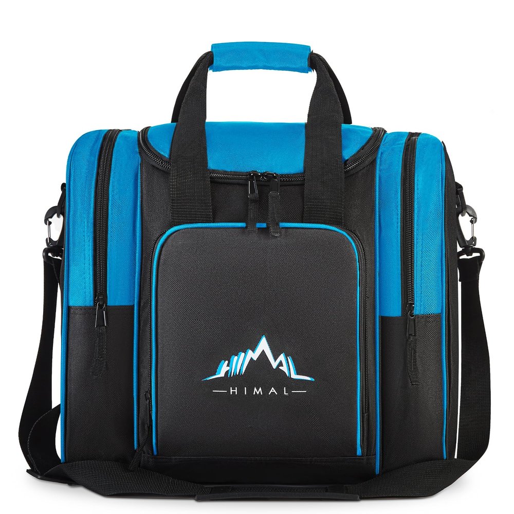 Himal Bowling Ball Bag for Single Sphere - Bowling Ball Tote Bowler's Bag with Padded Sphere Holder - Fits Bowler's Shoes Up to Mens Size 14