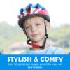 Atphfety Kids Toddler Bike Helmet, Adjustable Boys Girl Helmets from Baby to Children(Age 1-8), Multi Sports for Bicycle Skate with LED Light view 2