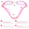 Geyoga 2 Set Swim Cap Kids Unicorn Silicone Waterproof Age 2-12 Cute 2 Swim Caps with 2 Goggles for Long Short Hair Kids Children Boys Girls Toddler at Beach Pool Fun Lessons view 4