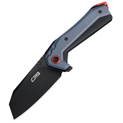 CJRB Tigris Tactical Knife, Pocket Knife with AR-RPM9 Powder Steel Black PVD Blade Black & Blue G10 Handle for EDC Camping Hunting (J1919)