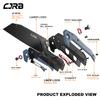 CJRB Tigris Tactical Knife, Pocket Knife with AR-RPM9 Powder Steel Black PVD Blade Black & Blue G10 Handle for EDC Camping Hunting (J1919) view 2