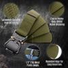 BLUPOND Tactical Belt with Quick Release Buckle  Adjustable Military EDC Rigger Belt for Men  Heavy-Duty Utility Belt for Hiking, Work, Concealed Carry, Outdoor Survival Gear - Medium (Green) view 3