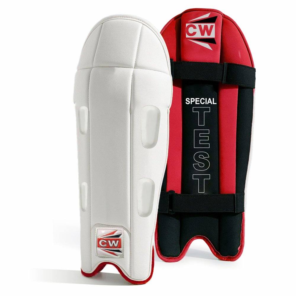 CW Test Club Cricket Wicket Pads Keeping Pads 53cm Approx Durable Strong Facing Original Wicket Keeping Pads Legguards Full Size for Men Cricket Protector Guard Pads for Wicket Keeping