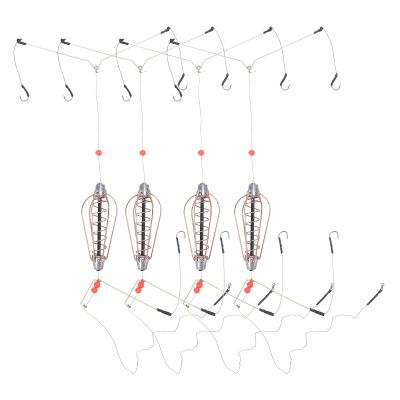 Fishing Bait Holder,Multi-Purpose Copper Spring Lure Feeder Tackle Kit with Hooks,Lure Feeder for Freshwater Anglers Lakes Rivers