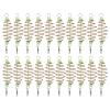Alomejor 20PCS Fishing Feeder Bait Cage, Olive Shape Spring Fishing Feeder Bait Cage Holder with Pendant Bead