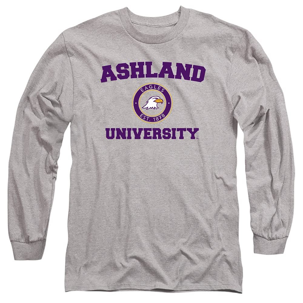 Ashland University Official Circle Logo Unisex Adult Long-Sleeve T Shirt,Athletic Heather, 3X-Large
