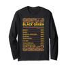 Black Queen Ingredient Table Juneteenth Proud Black Girl Long Sleeve T-Shirt view 1