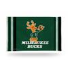 Rico Industries NBA Milwaukee Bucks Retro 3' x 5' Banner Flag 3' x 5' Banner Flag Single Sided - Indoor or Outdoor - Home Dcor view 1