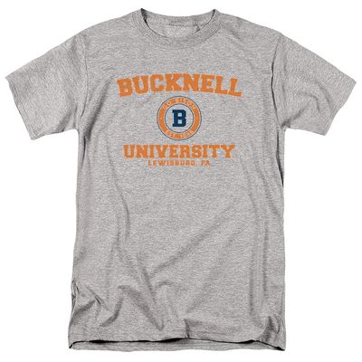 Bucknell University Official Circle Logo Unisex Adult T-Shirt, Athletic Heather, 5X-Large