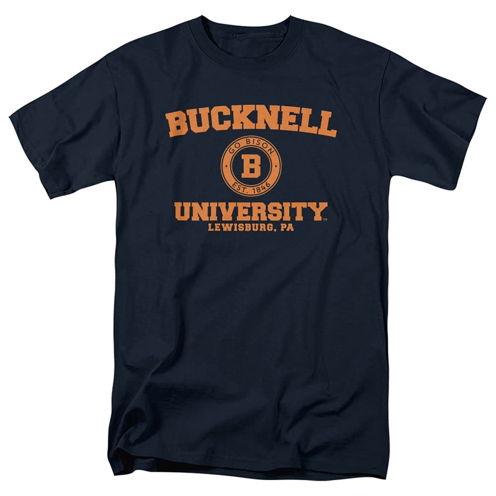 Bucknell University Official Circle Logo Unisex Adult T-Shirt, Navy, 4X-Large
