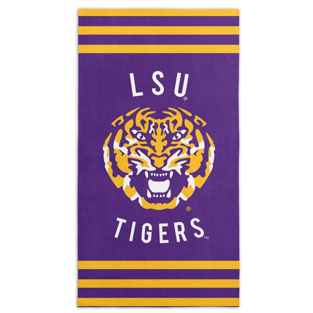 Northwest NCAA LSU Tigers Unisex-Adult Beach Towel, 30" x 60", Stripes