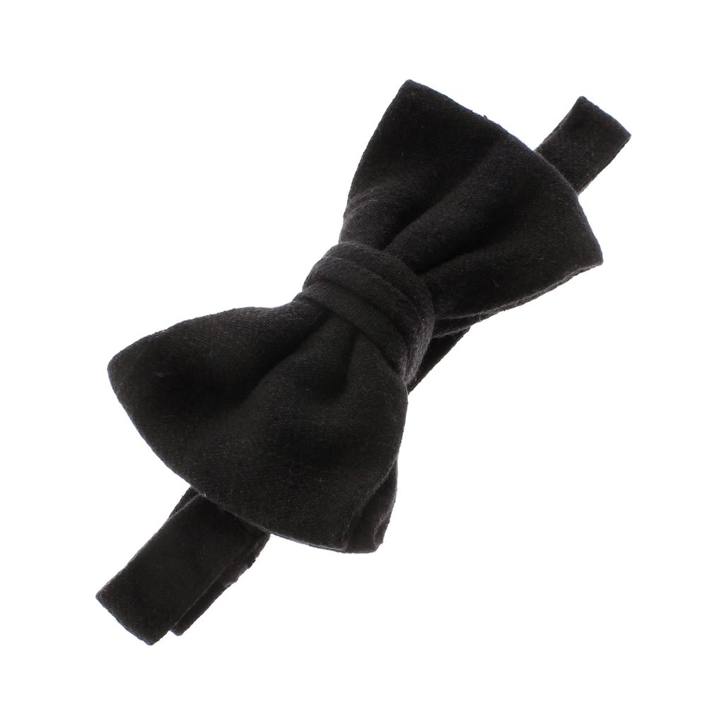 My Lello Baby Linen Adjustable Pre-Tied Bow Tie - Black