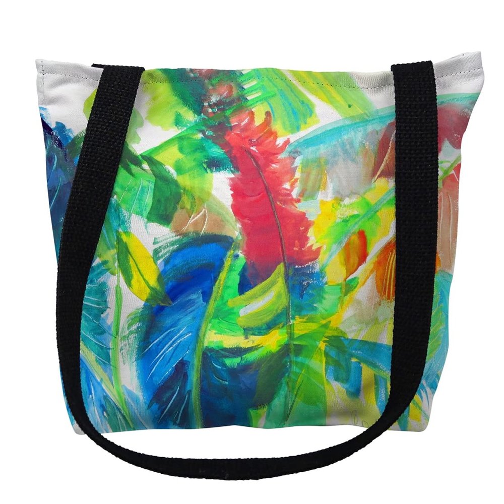 Betsy Drake TY1113S 13 x 13 in. Abstract Palms Small Tote Bag