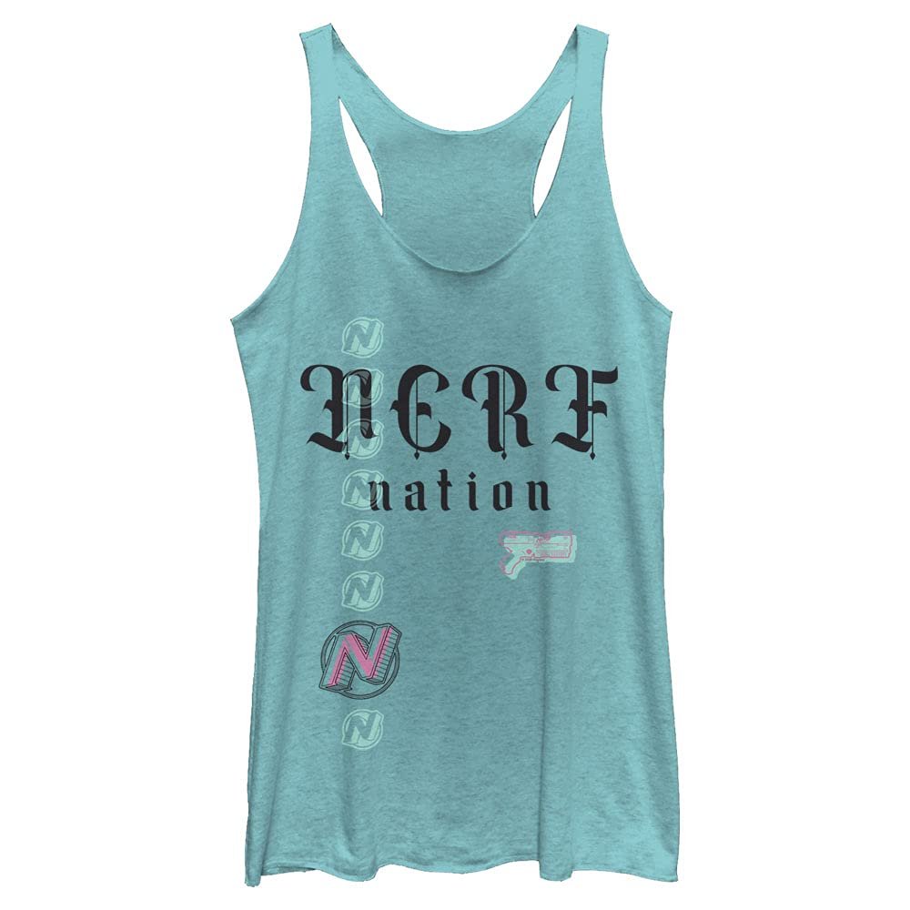 Hasbro Nerf Nerf Nation Tri-Blend Racerback Layering Tank Tahiti Blue