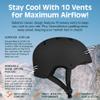 Retrospec Dakota Bicycle / Skateboard Helmet for Adults - Commuter, Bike, Skate, Scooter, Longboard & Incline Skating - Highly Protective & Premium Ventilation- Large- Matte Black view 4