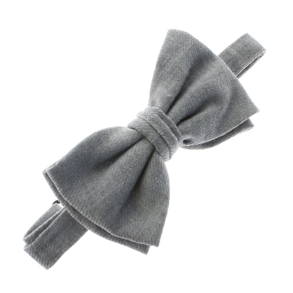 My Lello Baby Linen Adjustable Pre-Tied Bow Tie - Pewter