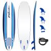 Wavestorm - Classic Soft Top Foam 7ft Surfboard Surfboard for Beginners and All Surfing Levels Complete Set Includes Leash and Multiple Fins Heat Laminated, Blue Pinline (AZ22-WSSF700-PIN) view 1