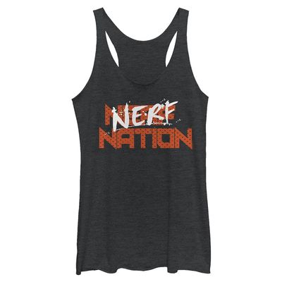 Hasbro Nerf Splatter Nerf Tri-Blend Racerback Layering Tank Black Heather