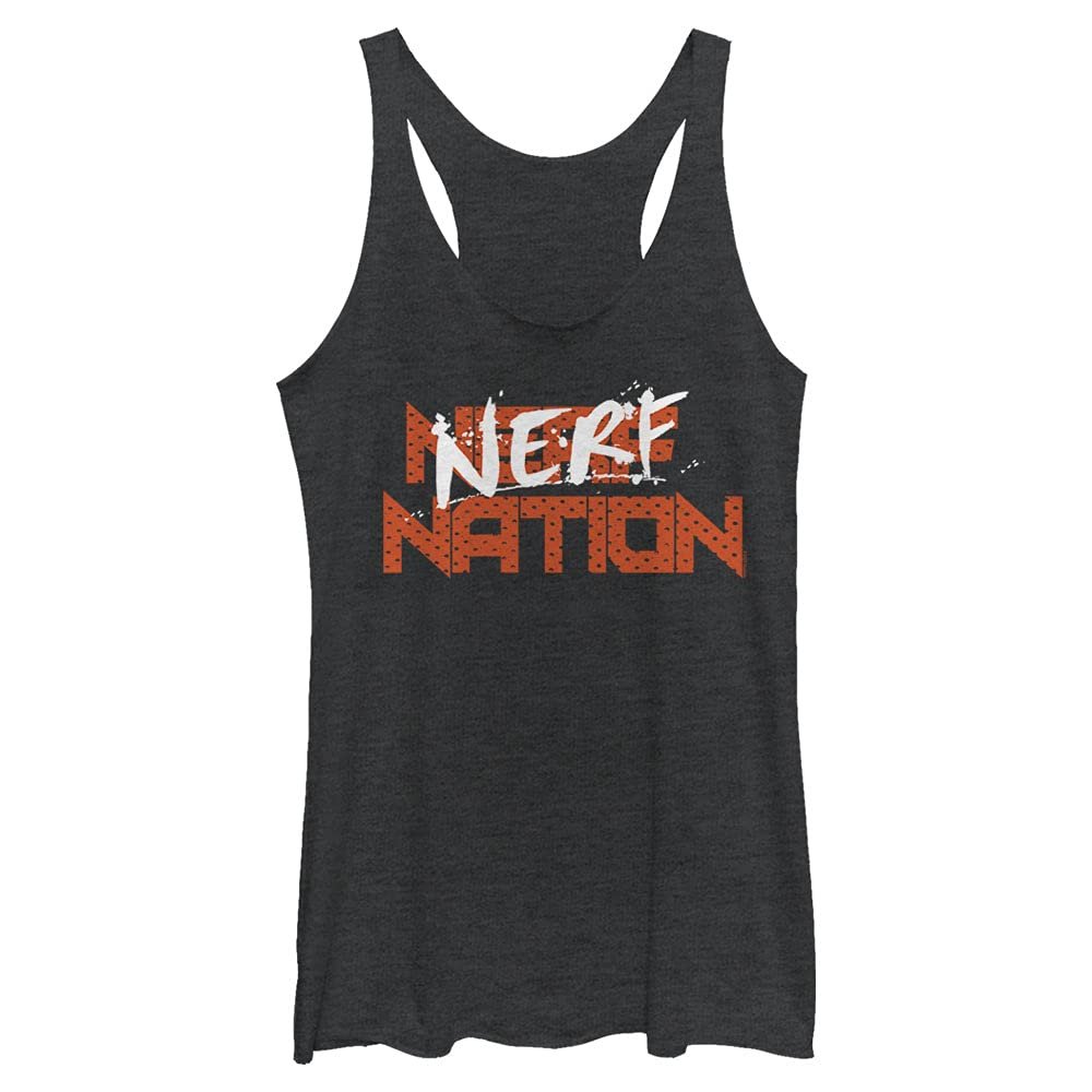 Hasbro Nerf Splatter Nerf Tri-Blend Racerback Layering Tank Black Heather