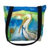 Betsy Drake TY138S 13 x 13 in. White Pelican Small Tote Bag view 1