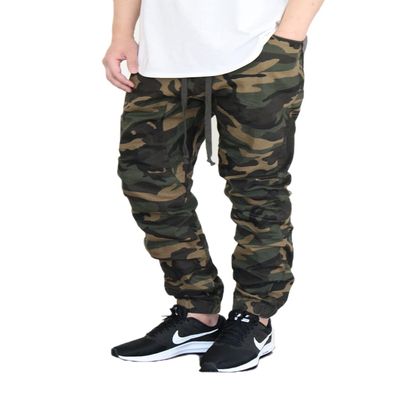 AIRNINE Men's Premium Twill Drop Crotch Jogger Pants S-5XL (Green Camo, x_Large, x_l)