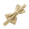 My Lello Child Linen Adjustable Pre-Tied Bow Tie - Natural view 1