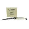 Laguiole en Aubrac Handmade Luxury Folding Pocket Knife, 3.5-in (9cm). Zebu Bone Handle, Hand Forged Bee, Stainless Steel Matte Bolsters view 1