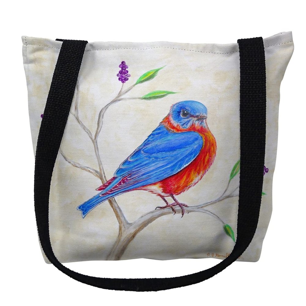 Betsy Drake TY1050S 13 x 13 in. Dicks Blue Bird Small Tote Bag