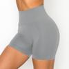 ALWAYS Women's Seamless Biker Shorts - High Waisted Yoga Running Athletic Workout Short Pants Grey Medium view 3