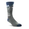 Farm to Feet Men's Floyd Ultra-Lightweight Crew Merino Wool Socks, Denim Blue Heather/Dark Shadow, Large view 1