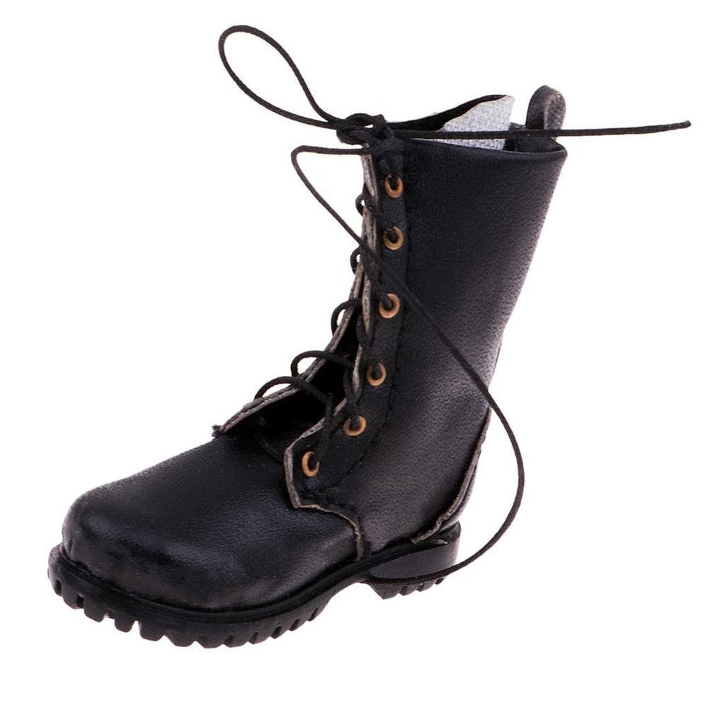Almencla 1/6 Scale Male Action Figure Boot Shoes, 2 in Plastic Half Boots for 12 in Male Figures