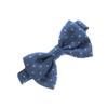 My Lello Baby Printed Denim Adjustable Pre-Tied Bow Tie - Mini White Dots Classic Denim view 1