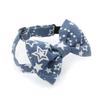 My Lello Baby Printed Denim Adjustable Pre-Tied Bow Tie - Mini White Dots Classic Denim view 2