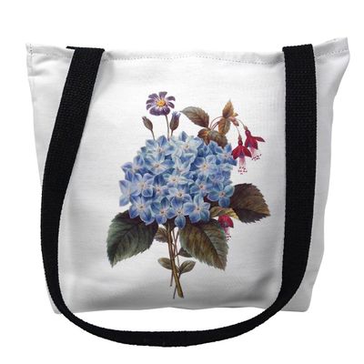 Betsy Drake TY127S 13 x 13 in. Blue Hydrangea Small Tote Bag