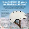 Retrospec Dakota Bicycle / Skateboard Helmet for Adults - Commuter, Bike, Skate, Scooter, Longboard & Incline Skating -Highly Protective & Premium Ventilation- Large - Matte Eggshell view 4