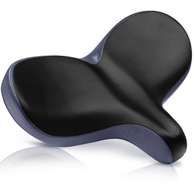 X WING Mega Plus Bike Saddle Replacement Seat for Men & Women | Comfortable Padded Cushion, Ergonomic Design & Spacious Seat | Fit for Electric, City, Stationary, Exercise Bicycles & Beach Cruisers
