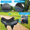 X WING Mega Plus Bike Saddle Replacement Seat for Men & Women | Comfortable Padded Cushion, Ergonomic Design & Spacious Seat | Fit for Electric, City, Stationary, Exercise Bicycles & Beach Cruisers view 3
