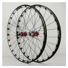 LvTu Mountain Bike Wheelset 26 27.5 inch 15mm/12mm Thru Axle Hub, XC Front/Rear Wheel Double Wall Rim Disc Brake (Size : Red hub_27.5 inch) view 1