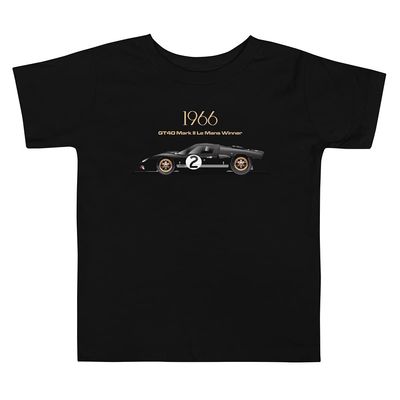 1966 Black #2 Vintage Endurance Racing Championship Racecar Graphic T-Shirt | Vintage Car Enthusiast Gift