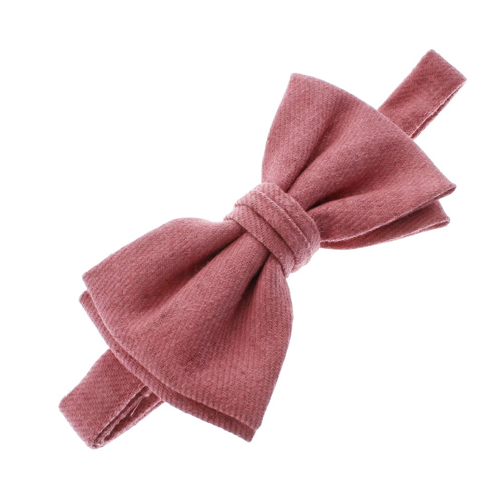 My Lello Child Linen Adjustable Pre-Tied Bow Tie - Heather Red
