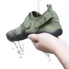 Josaywin Water Shoes for Men Quick Dry Wide Toe Aqua Shoes Adjustable Barefoot Sock for Swim Beach River Pool Surf Size 12 Army Green view 2