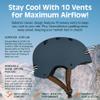 Retrospec Dakota Bicycle / Skateboard Helmet for Adults - Commuter, Bike, Skate, Scooter, Longboard & Incline Skating - Highly Protective & Premium Ventilation- Large - Matte Navy view 4