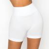 ALWAYS Women's Seamless Biker Shorts - High Waisted Yoga Running Athletic Workout Short Pants White Small view 2