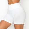 ALWAYS Women's Seamless Biker Shorts - High Waisted Yoga Running Athletic Workout Short Pants White Small view 3