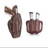 1791 Gunleather 1911 Holster and Mag Pouch Bundle - Right Handed OWB Leather Gun Holster Cocked & Locked and Mag Holster - Vintage view 1