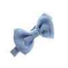 My Lello Baby Printed Denim Adjustable Pre-Tied Bow Tie - Mini White Dots Faded Denim view 1