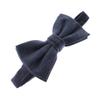 My Lello Child Linen Adjustable Pre-Tied Bow Tie - Navy view 1